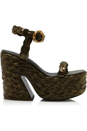 Cult Gaia Daelan Raffia Platform Sandals - - IT 36 - Moda Operandi