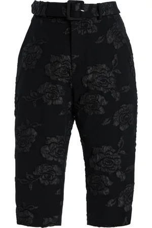 ROTATE Belted Jacquard Capri Pants - - EU 38 - Moda Operandi