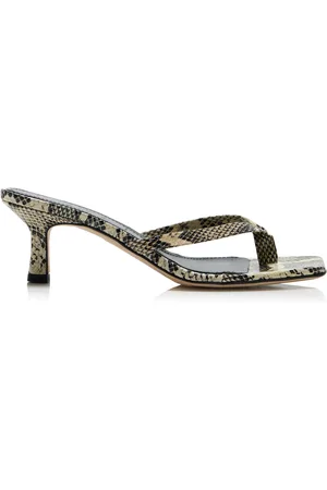 Aeyde Wilma Snake-Effect Sandals - - IT 37 - Moda Operandi