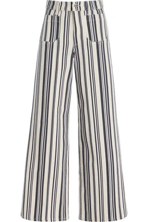Frame Le Slim Modernist Cotton-Blend Palazzo Pants - - 25 - Moda Operandi