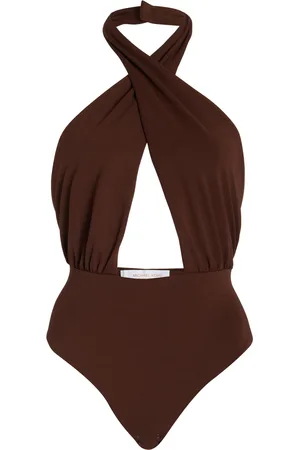 Michael Kors Crossed Jersey Halter Bodysuit - - XS - Moda Operandi