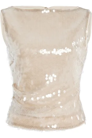 Staud Eton Sequined Top - - M - Moda Operandi