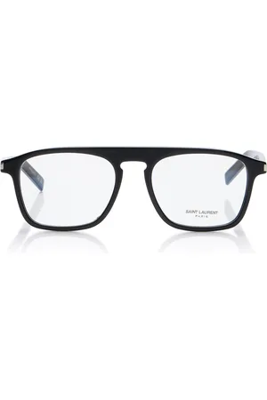 Saint Laurent New Wave Square-Frame Acetate Glasses - - OS - Moda Operandi
