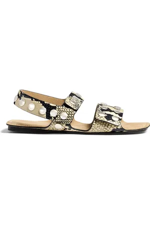 Khaite Boden Studded -Effect Leather Sandals - - IT 36 - Moda Operandi
