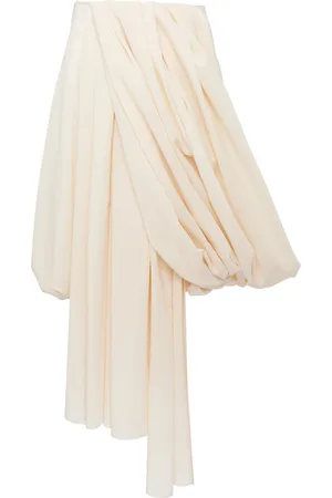 J.W.Anderson Draped Wool Crepe Midi Dress - - UK 6 - Moda Operandi