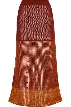 Escvdo Exclusive Ofrenda Paneled Cotton Knit Maxi Skirt - - S - Moda Operandi