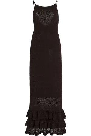 Staud Bliss Ruffled Knit Maxi Dress - - XS - Moda Operandi