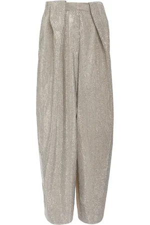 Stella McCartney Crystal-Embellished Cotton-Twill Balloon Pants - - IT 34 - Moda Operandi