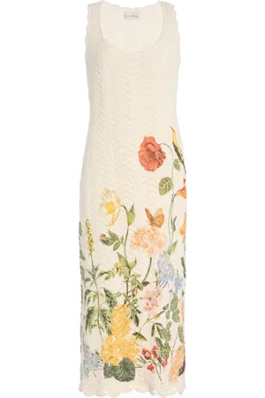 Cara Cara Orel Knitted Cotton Midi Dress - - S - Moda Operandi