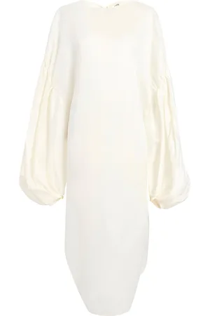 Khaite Zelma Oversized Silk Midi Dress - - US 2 - Moda Operandi