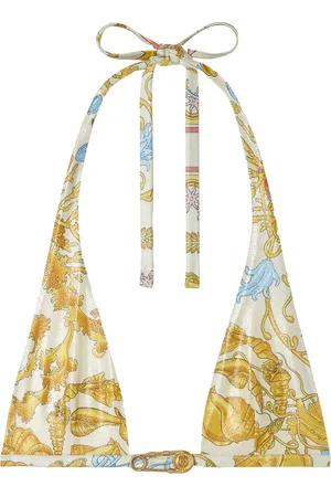 VERSACE La Vacanza Barocco-Printed Bikini Top - - 4 - Moda Operandi