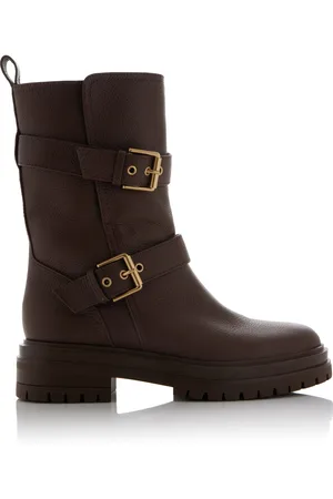 Gianvito Rossi Thiago Buckled Leather Boots - - IT 38 - Moda Operandi