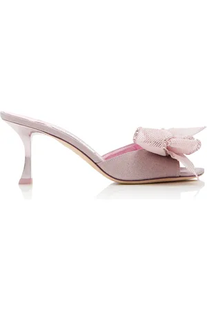 Jimmy Choo Jodi Bow-Embellished Glittered Mules - - IT 36 - Moda Operandi
