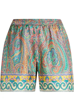 Etro Printed Silk Shorts - - XS - Moda Operandi