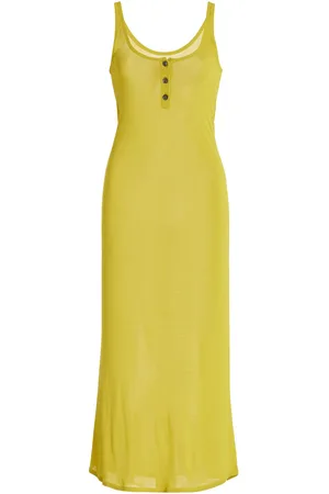 BRANDON MAXWELL The Catherine Knit Midi Henley Dress - - XS - Moda Operandi