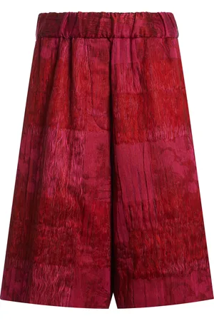 DRIES VAN NOTEN Jacquard Wide-Leg Shorts - - S - Moda Operandi