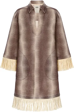 Oas Exclusive Merlot Echo Aya Cotton Dress - - S - Moda Operandi