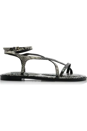 A.Emery Edna Snake-Effect Leather Sandals - - IT 35 - Moda Operandi