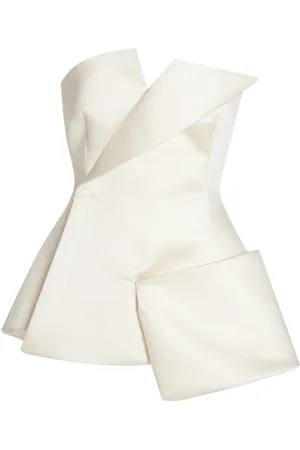 A.W.A.K.E. MODE Asymmetric Satin Corset Top - - FR 34 - Moda Operandi