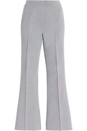 High Exclusive Kick Metallic Cotton Knit Cropped Flared Pants - - XS - Moda Operandi