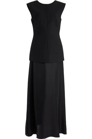 Rohe Silk-Skirt Open-Back Wool-Blend Maxi Dress - - FR 34 - Moda Operandi
