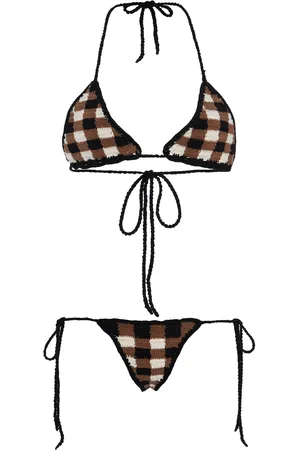 Akoia Swim Exclusive Riviera Gingham Crochet Bikini Set - - XS - Moda Operandi
