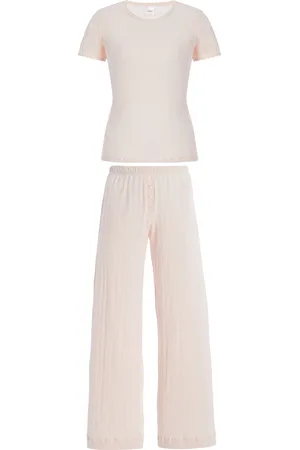 Leset Pointelle-Knit Lounge Set - - XS - Moda Operandi