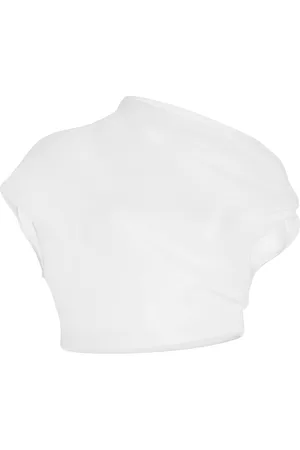 BRANDON MAXWELL The Helene Cowl-Neck Draped Crop Top - - US 8 - Moda Operandi