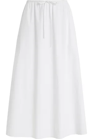 MATTEAU Drawcord Organic Cotton Maxi Skirt - - 4 - Moda Operandi