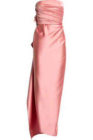 Elie saab Floral-Appliquéd Duchess Satin Maxi Dress - - FR 36 - Moda Operandi