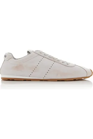 Miu Miu Bleached Leather Sneakers - - IT 36 - Moda Operandi