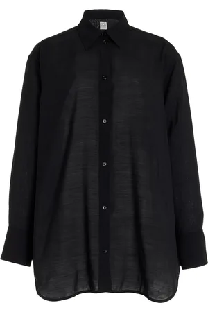 Totême Relaxed Wool Voile Shirt - - FR 34 - Moda Operandi