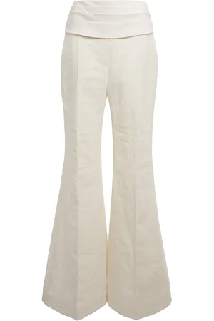 Givenchy Flared Linen Pants - - FR 36 - Moda Operandi