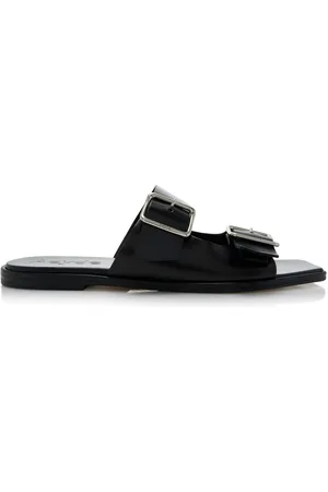 Aeyde Tonya Leather Slide Sandals - - IT 36 - Moda Operandi