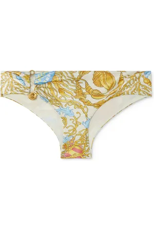VERSACE La Vacanza Barocco-Printed Bikini Bottom - - 4 - Moda Operandi