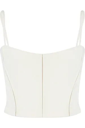 DEL CORE Sculpted Crepe Corset Top - - IT 42 - Moda Operandi