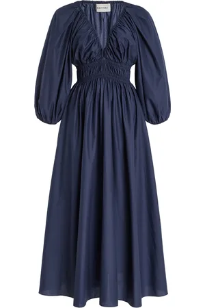 MATTEAU Shirred Cotton Maxi Dress - - 1 - Moda Operandi