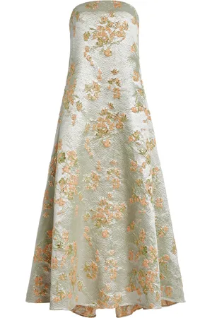 Staud Kennedy Metallic Brocade Midi Dress - - US 8 - Moda Operandi