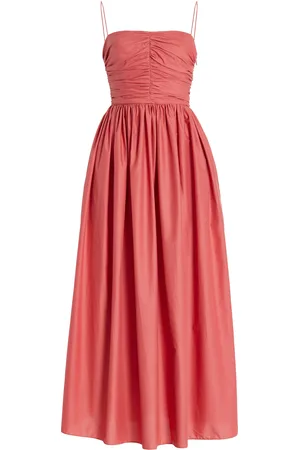 MATTEAU Gathered Cotton Maxi Dress - - 1 - Moda Operandi