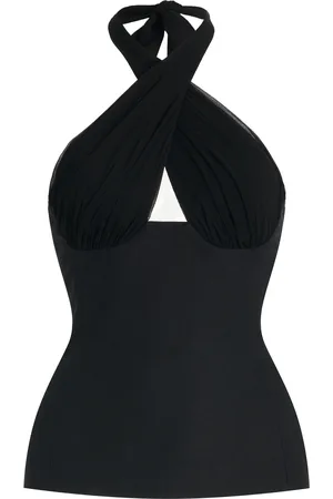 Tae Park Exclusive Sculpted Silk Halter Top - - XS - Moda Operandi