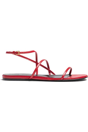 Khaite Loop Leather Flat Sandals - - IT 37 - Moda Operandi