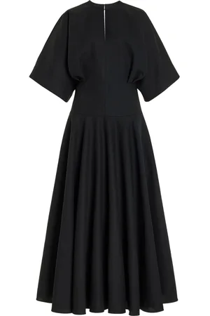 BRANDON MAXWELL The Darcy Kimono-Sleeve Cotton Poplin Maxi Dress - - US 0 - Moda Operandi