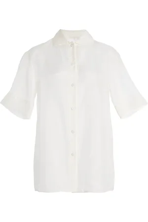 BEVZA Sheer Silk Shirt - - XS - Moda Operandi