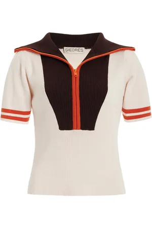 SIEDRES Exclusive Jasmy Ribbed-Knit Top - - XS - Moda Operandi