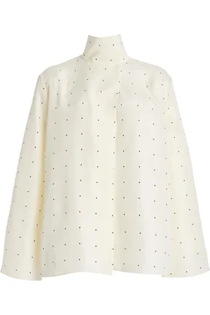 Rohe Sash-Detailed Dotted-Silk Top - - FR 34 - Moda Operandi