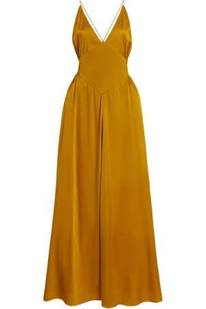 BEVZA Bee Silk Charmeuse Maxi Dress - - L - Moda Operandi