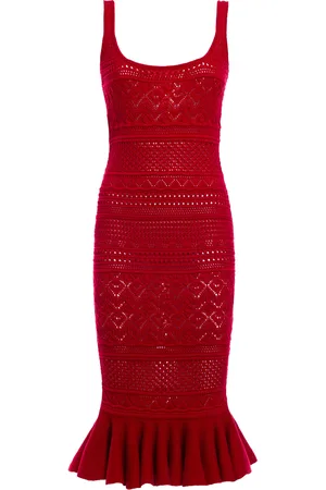 Des Phemmes Crocheted-Cotton Midi Dress - - S - Moda Operandi