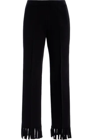 High Louise Fringed Cotton-Blend Pants - - XS - Moda Operandi