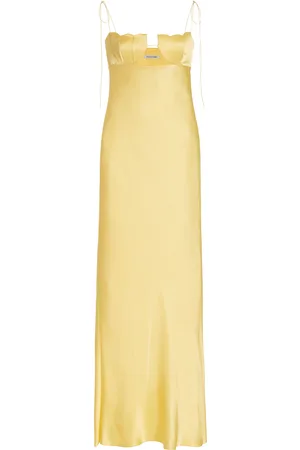 Anna October Tulip Satin Maxi Dress - - S - Moda Operandi