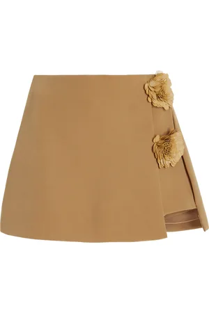 ALEXIS Susie Floral-Appliquéd Crepe Mini Skirt - - L - Moda Operandi
